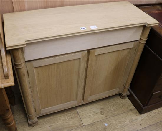A Regency style light oak chiffonier W.93cm